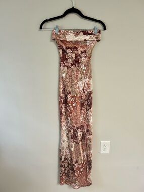 Altar'd State Floral Maxi Dress in Rose, Mauve, Cream